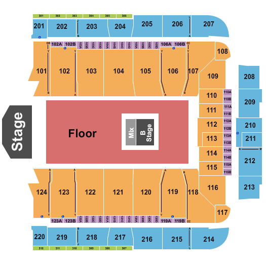 CFG Bank Arena Tyler, The Creator Seating Chart